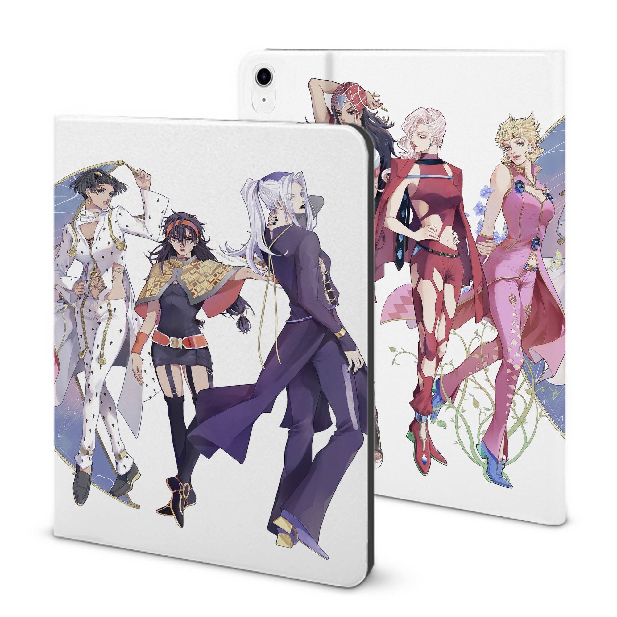 （画像用） ジョジョの奇妙な冒険 JoJo's Bizarre Adventure IPad ケース ブック型 PUレザー TPU 耐衝撃 軽量 薄型 ペン収納なし 全面保護 IPad 各モデル対応